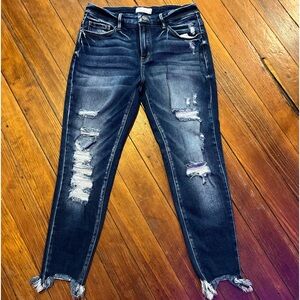 KanCan Mid-Rise Ankle Skinny Jeans